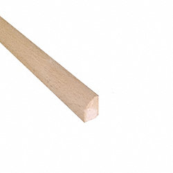 Prefinished Natural Beech Hardwood 1/2 in thick x .75 in wide x 78 in Length Shoe Molding